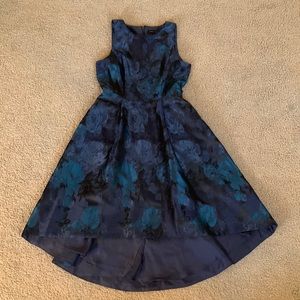 WHBM Navy Blue Petite Satin Dress